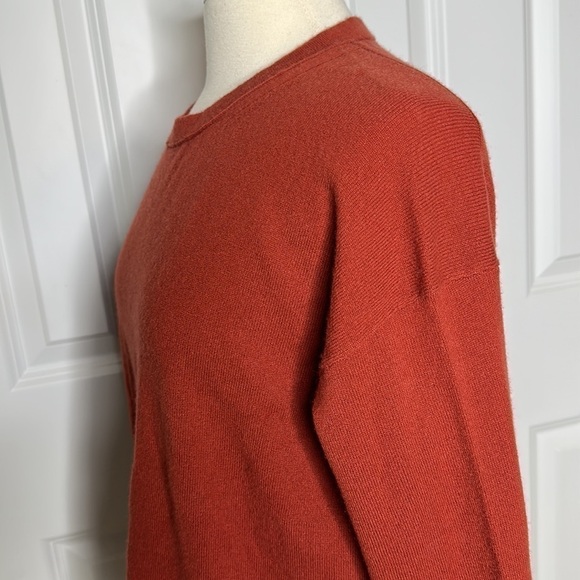 Vince Boxy Drop Shoulder Cashmere Sweater in Russet L - Picture 6 of 11